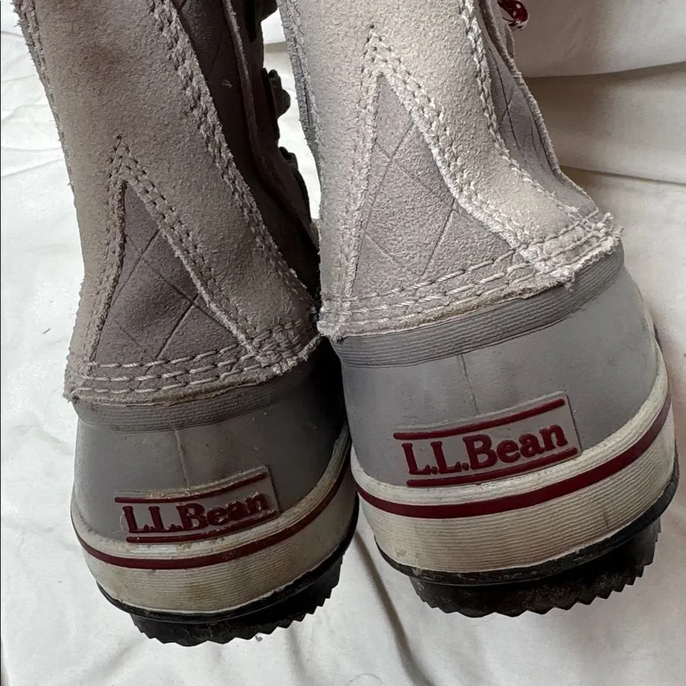 Women's L.L.Bean Insulated Gray Winter Duck Boots. Style#‎ 284882. Size 8.